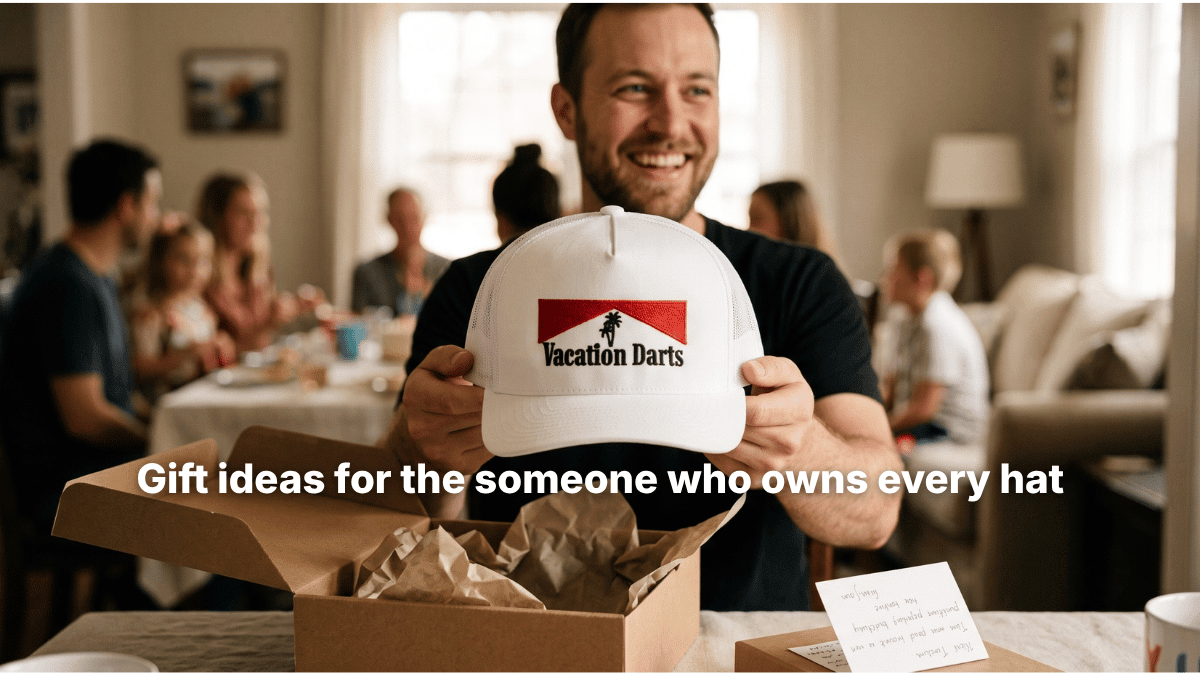 Gift ideas for the someone who owns every hat - Vacation Darts