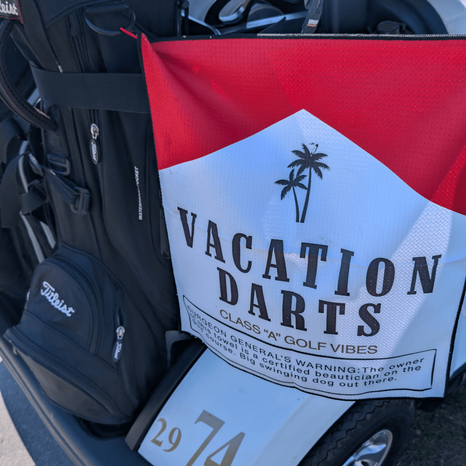Cabo Waffle Golf Towel - Vacation Darts