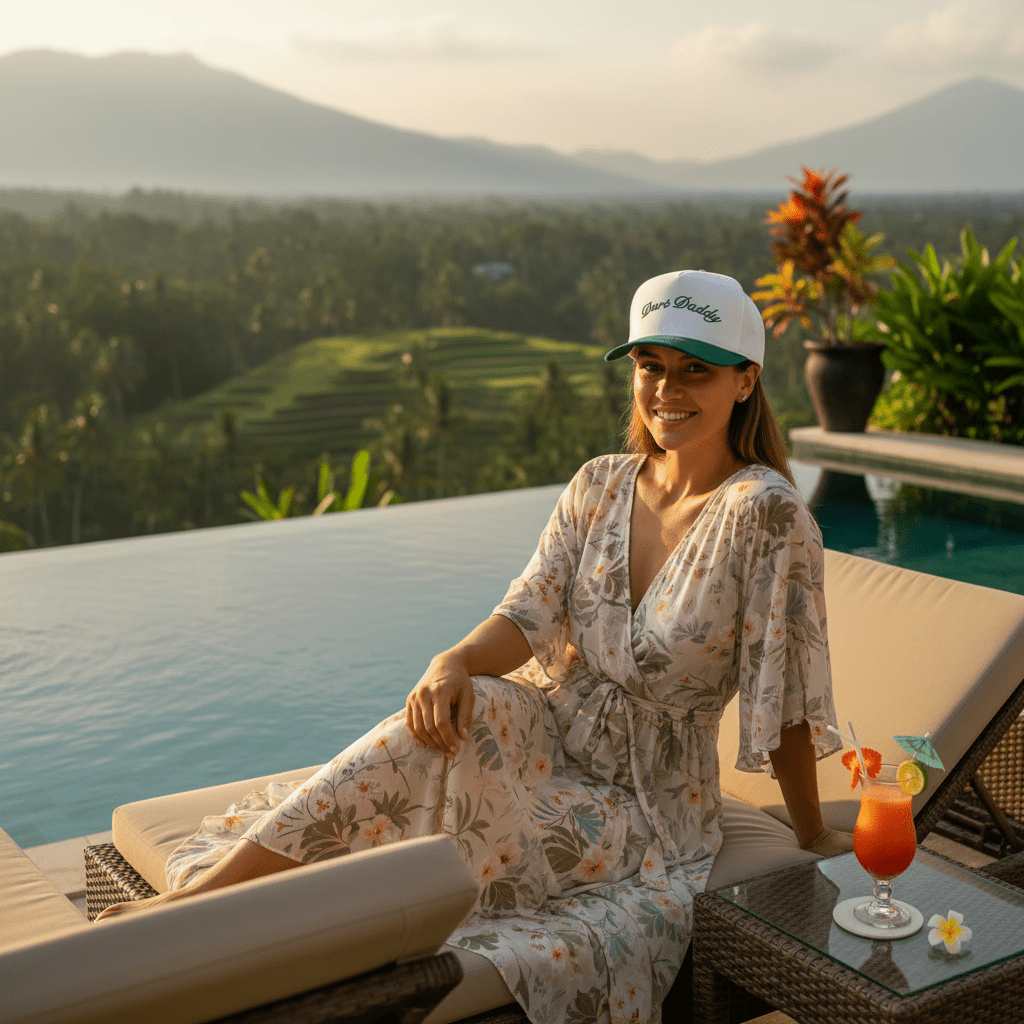 Bali Poolside Female Model