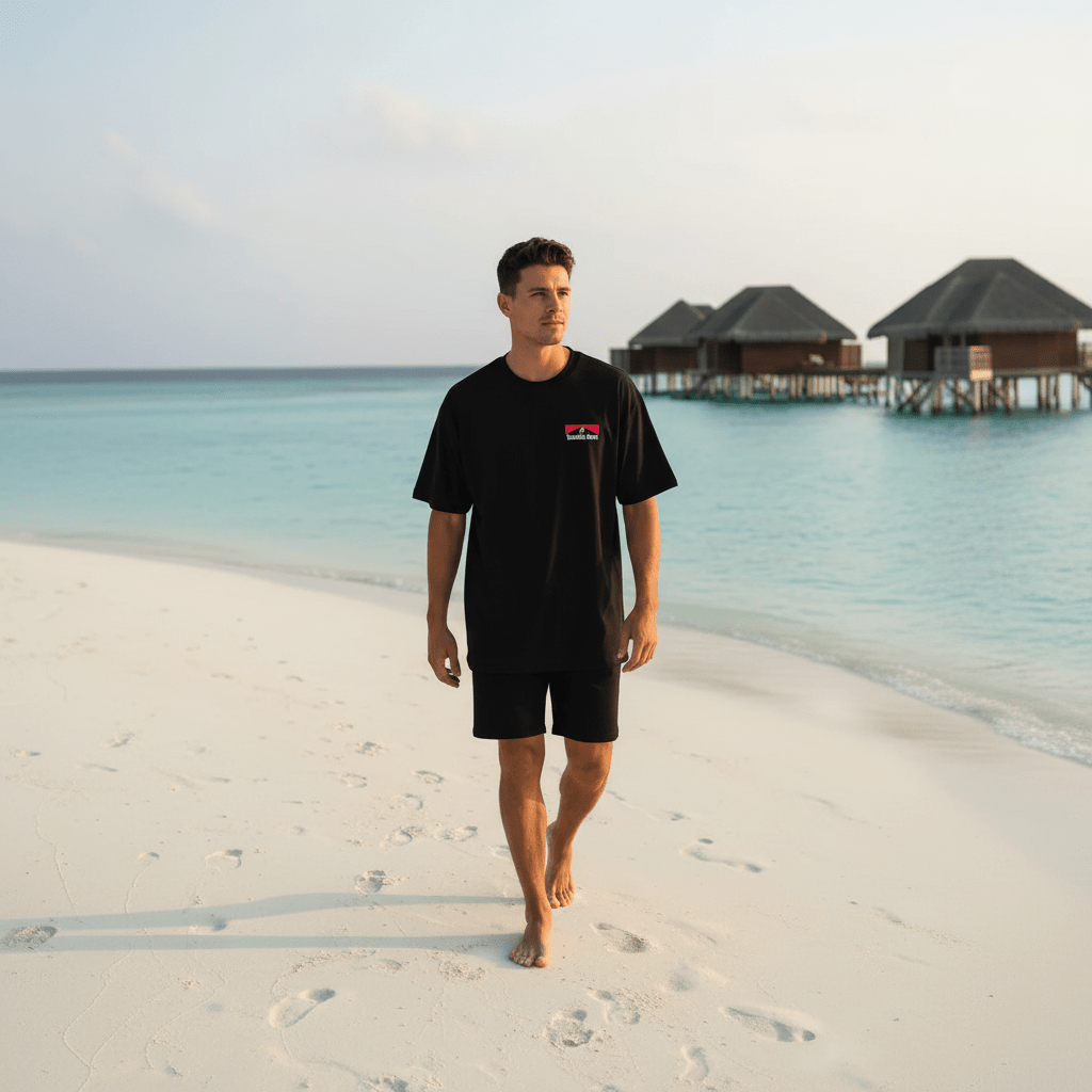 Amalfi Oversized Tee - Vacation Darts