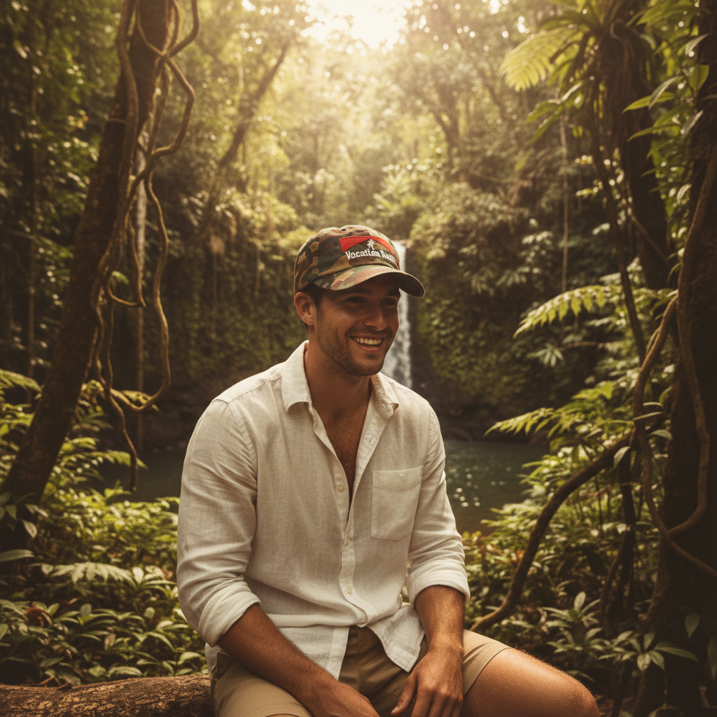 Camo Vacation Darts Dad Hat - Jungle Adventure Lifestyle