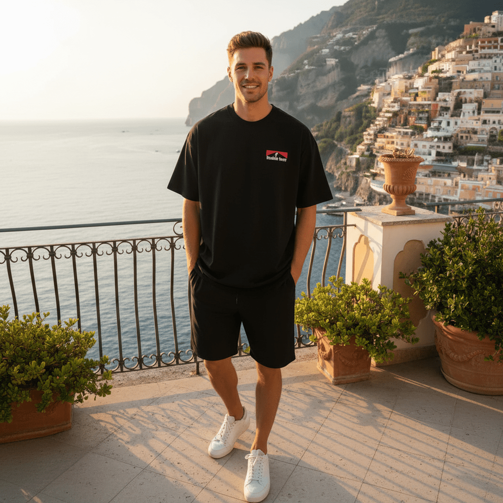 Amalfi Oversized Tee - Vacation Darts