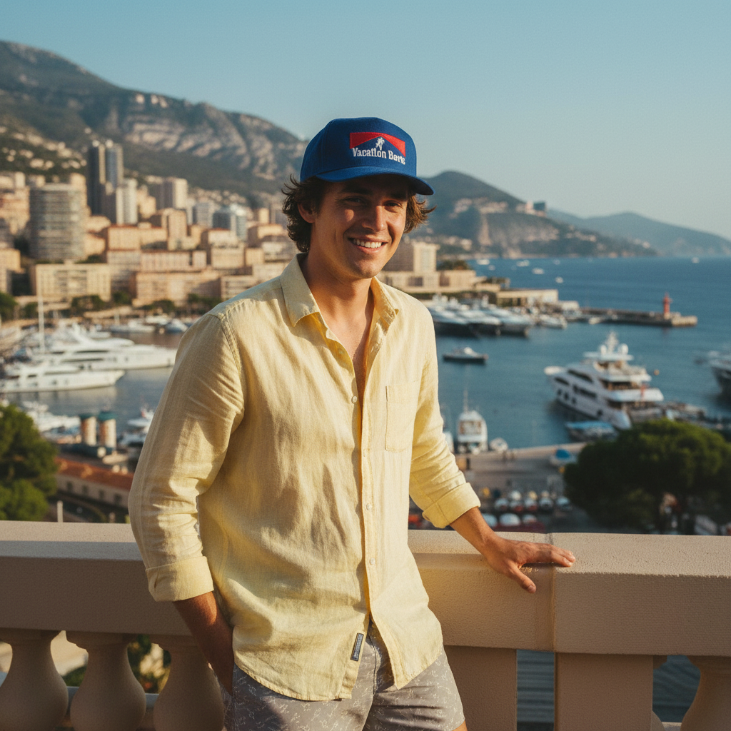 Royal Blue Vacation Darts Snapback - Monaco Lifestyle