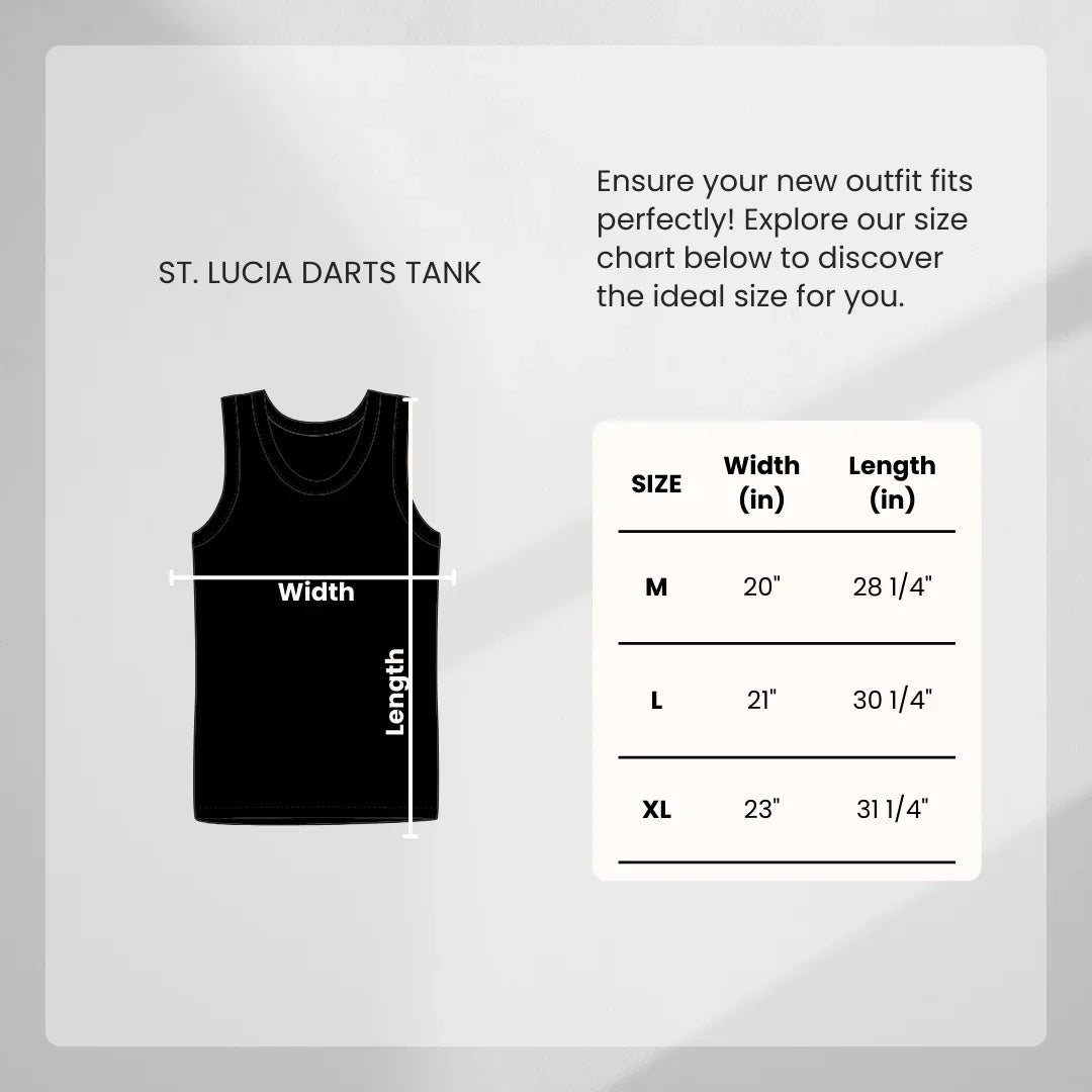 St. Lucia Darts Men's Tank - Vacation Darts