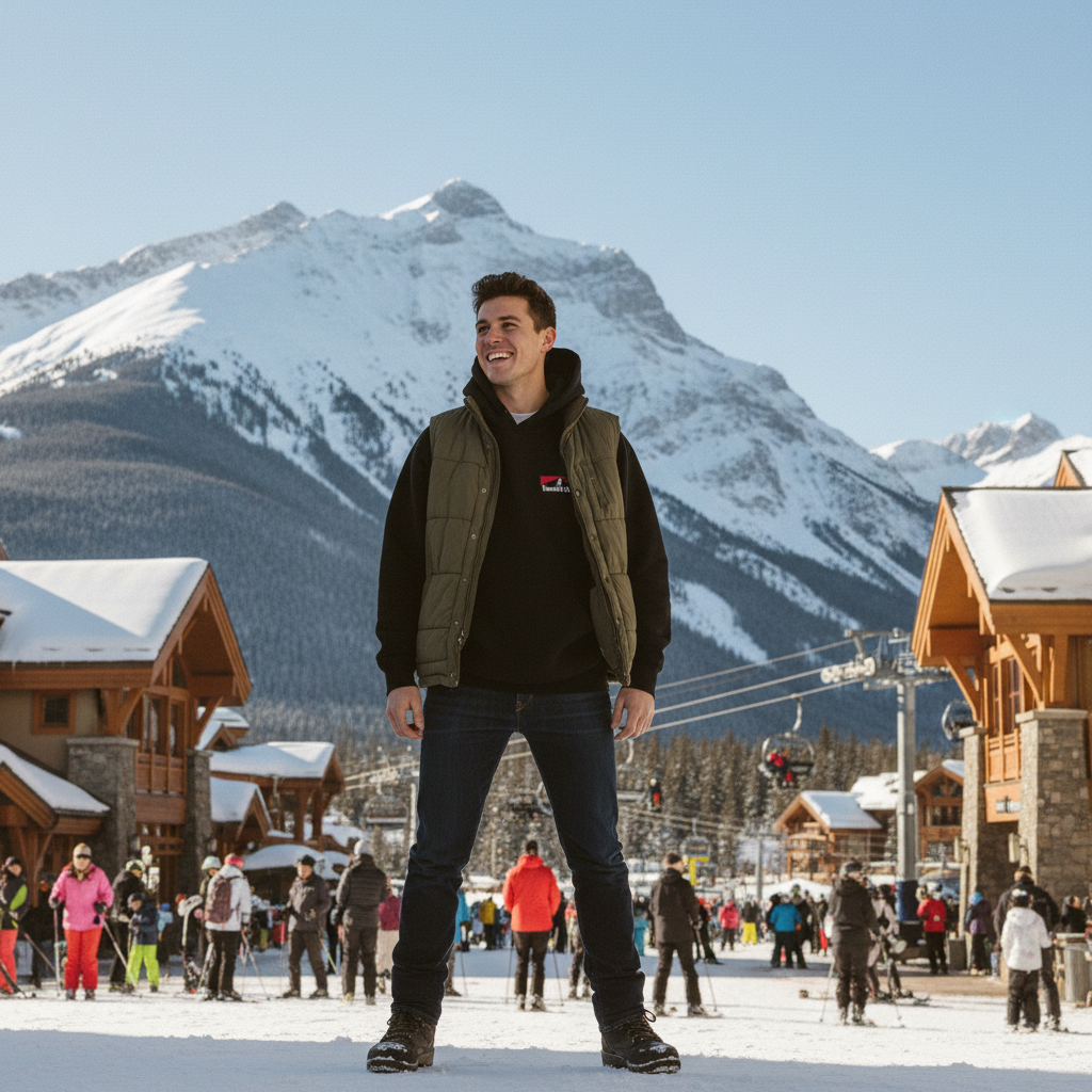 Vacation Darts Black Hoodie - Whistler Mountain Lifestyle (Square)