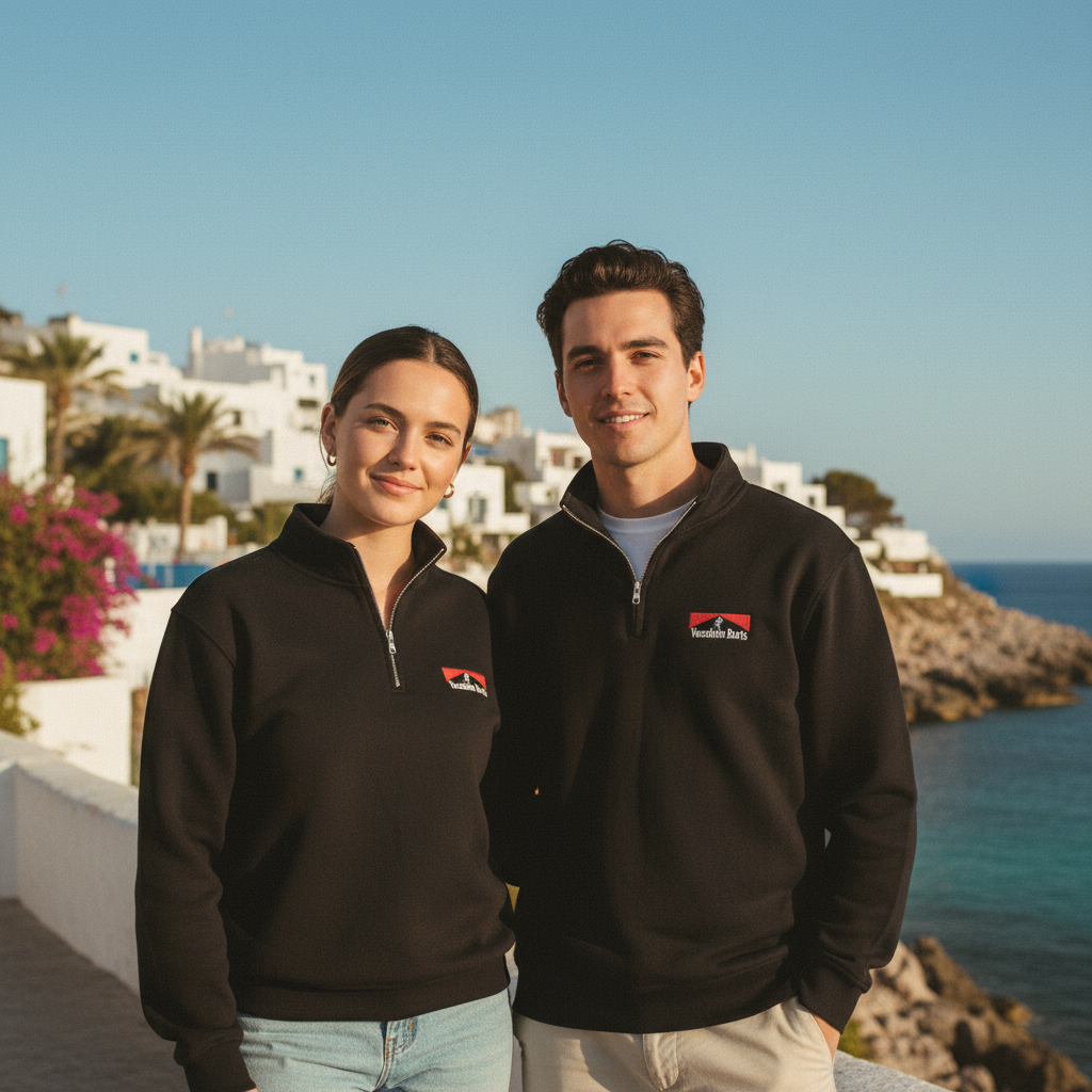Vacation Darts Quarter-Zip Sweatshirt - Ibiza Lifestyle