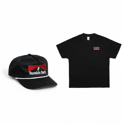 Vacation Darts Rope Hat and T-Shirt Composition
