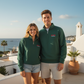 Vacation Darts Spruce Green Quarter-Zip Sweatshirt - Ibiza Lifestyle (Clean Logo)