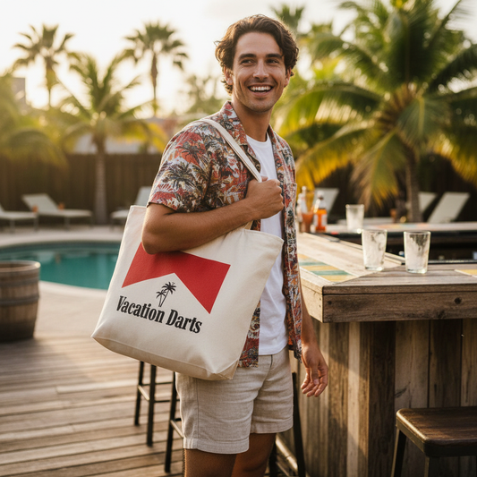 Vacation Darts Tote Bag - Lifestyle