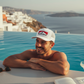 White Santiago Trucker Hat - Aegean Pool Lifestyle